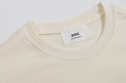 T-shirt beige à logo ami de cœur gris