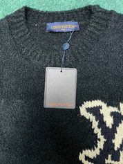 LV - Pull Intarsia col rond Black