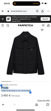 Prd veste boutonnée à col contrastant